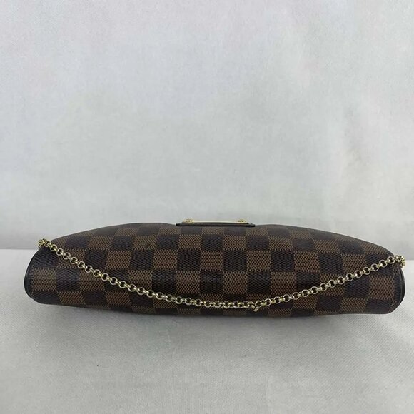 Authentic Louis Vuitton Eva Clutch Damier Ebene Crossbody Shoulder Bag - Picture 7 of 12